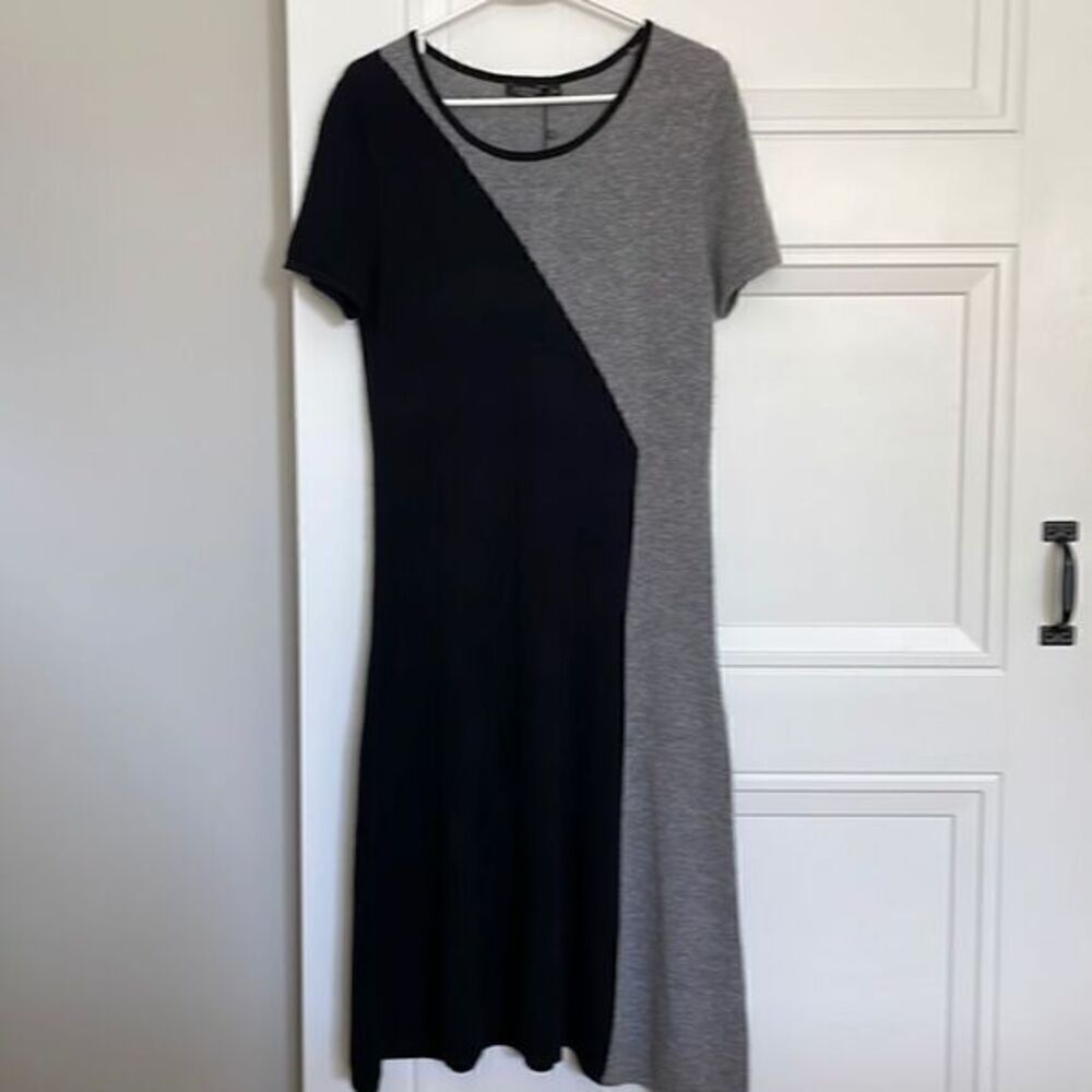 New Lusso Colorblock Cashmere Sweater Dress